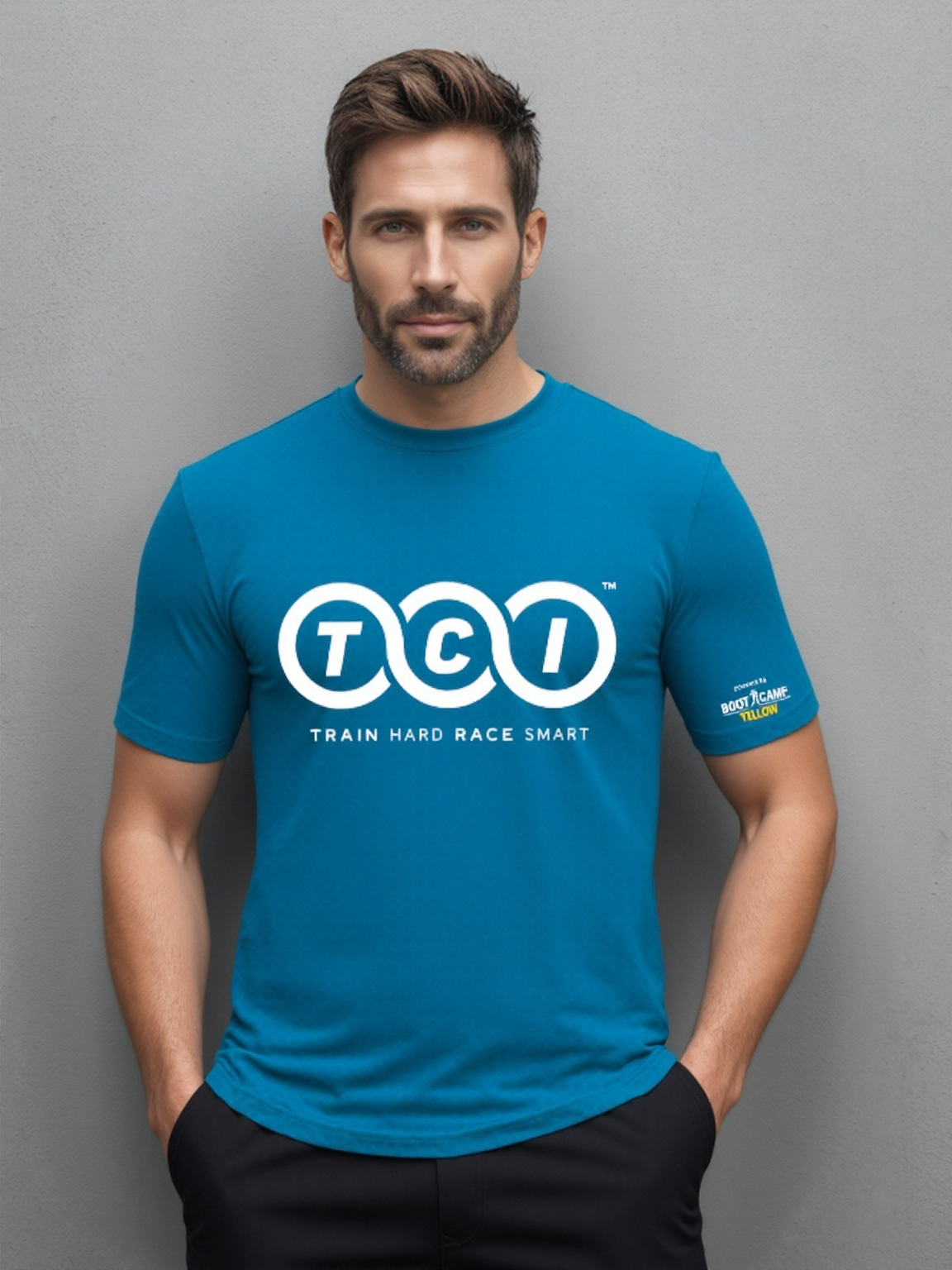 MENS CLUB T-SHIRT BLUE (SLEEVES)